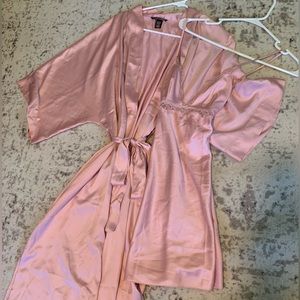 Victorias Secret Silk Kimono Robe and Slip